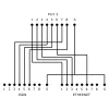 InLine Cat.5e ISDN T-adapter RJ45 konektor samec na 2x RJ45 konektor samica 15 cm