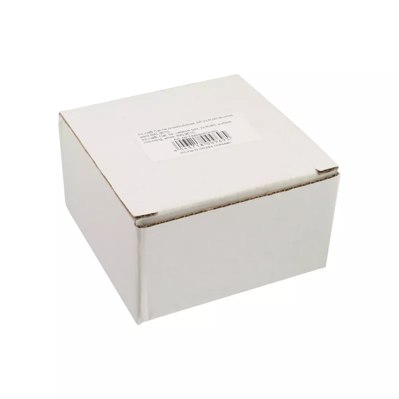 InLine Cat.5e sieťová zásuvka 2x RJ45 nadomietková biela RAL9010
