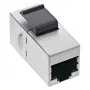 InLine RJ45 modul konektor samica-na-samicu SNAP-In Cat.6 STP, čierny/strieborný