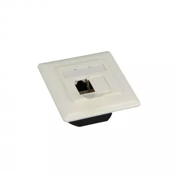 InLine Cat.6 zásuvka 2x RJ45 konektor samica RAL9010 biela horizontálna