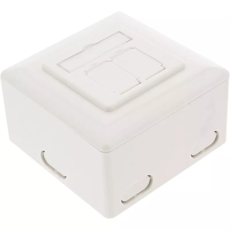 InLine 75602K nástenná zásuvka, nadomietková alebo podomietková montáž, 2x RJ45 vertikálna