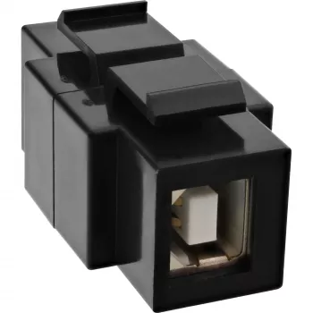 InLine USB 2.0 Snap-In modul, USB 2.0 A konektor samica/samica, biele puzdro