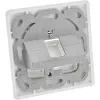 InLine rámiková sada pre 1x RJ45 samica/LSA vložku, Keystone SNAP-In, biela RAL9010