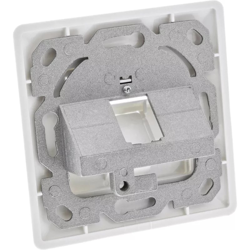 InLine rámiková sada pre 1x RJ45 samica/LSA vložku, Keystone SNAP-In, biela RAL9010