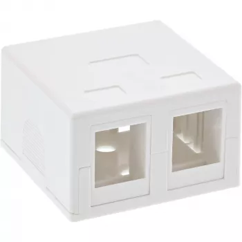 InLine nadomietková zásuvka pre Keystone 2x RJ45 biela 76202B