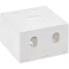 InLine nadomietková zásuvka pre Keystone 2x RJ45 biela 76202B
