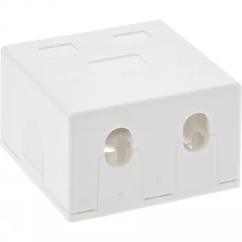 InLine nadomietková zásuvka pre Keystone 2x RJ45 biela 76202B