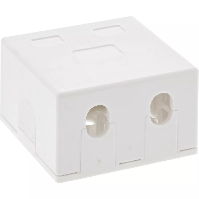 InLine nadomietková zásuvka pre Keystone 2x RJ45 biela 76202B