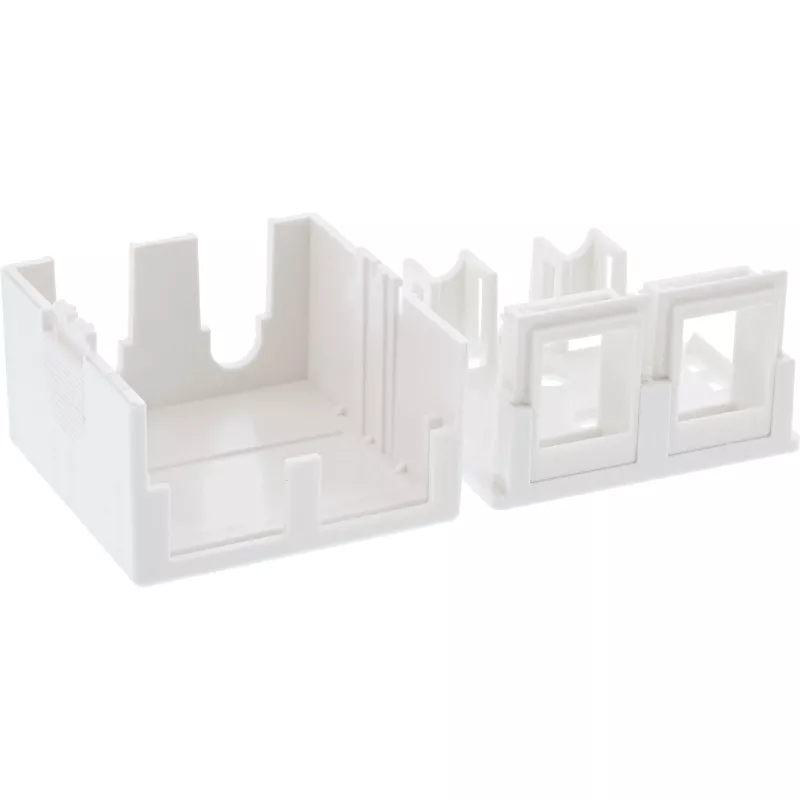 InLine nadomietková zásuvka pre Keystone 2x RJ45 biela 76202B