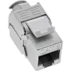 InLine RJ45 Keystone Jack Snap-In modul Cat.8.1 plochý kovový 1 ks