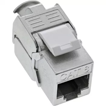InLine RJ45 Keystone Jack Snap-In modul Cat.8.1 plochý kovový 1 ks