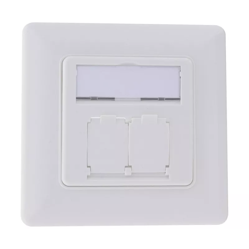 InLine rámiková sada pre 2x RJ45 Keystone SNAP-In, biela RAL9010