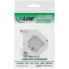 InLine Keystone držiak pre lištu DIN, 1 port, svetlosivý