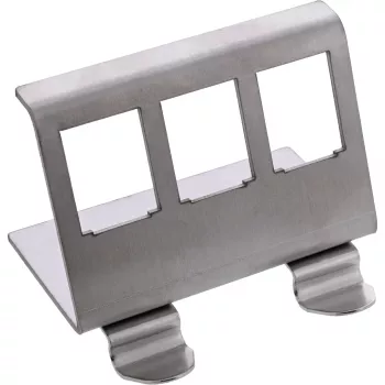 InLine 76203E kovový Keystone Snap-In držiak na lištu DIN, 3-násobný