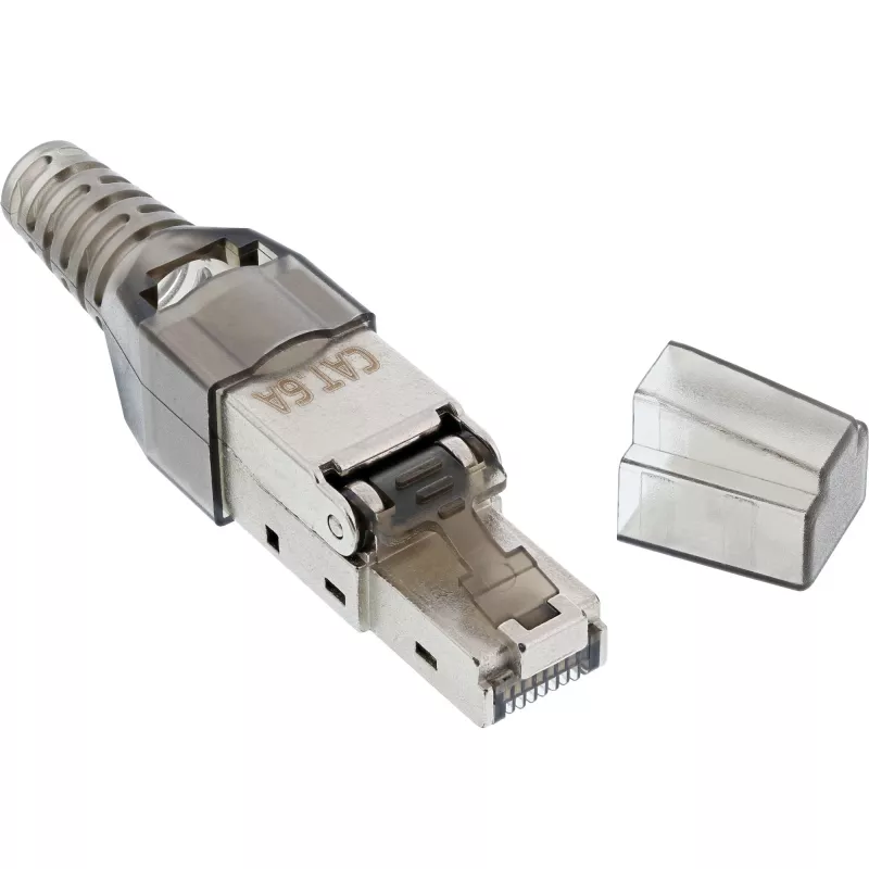 InLine RJ45 konektor samec Cat.6A 500MHz na montáž v teréne tienený 76204A