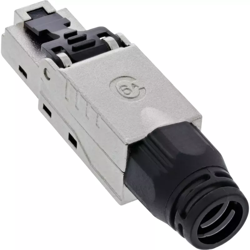InLine RJ45 konektor samec Cat.6A 500MHz, na montáž v teréne, tienený, so skrutkovacím krytom
