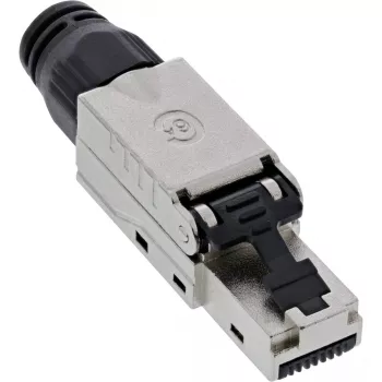 InLine RJ45 konektor samec Cat.6A 500MHz, na montáž v teréne, tienený, so skrutkovacím krytom