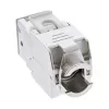 InLine Keystone RJ45 konektor samica, tienený, Cat.6A, sivý, balenie 8 ks
