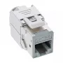 InLine Keystone RJ45 konektor samica, tienený, Cat.6A, sivý, balenie 8 ks