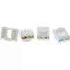 InLine Keystone RJ45 konektor samica, tienený, Cat.6A, modrý, balenie 8 ks