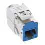 InLine Keystone RJ45 konektor samica, tienený, Cat.6A, modrý, balenie 8 ks