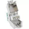 InLine Keystone RJ45 konektor samica, tienený, Cat.6A, zelený, balenie 8 ks
