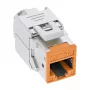 InLine Keystone RJ45 konektor samica, tienený, Cat.6A, oranžový, balenie 8 ks