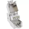 InLine Keystone RJ45 konektor samica, tienený, Cat.6A, biely, balenie 8 ks