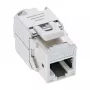 InLine Keystone RJ45 konektor samica, tienený, Cat.6A, biela, balenie 8 ks