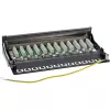 InLine Patch Panel Cat.6 12 portov na stôl/montáž na stenu čierny RAL9005