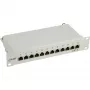 InLine 10 palcový Cat.6 Patch Panel 12 portov 1U svetlosivý RAL7035