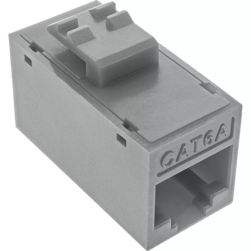 InLine Keystone RJ45 konektor samica, netienený, Cat.6A, balenie 8 ks, sivý