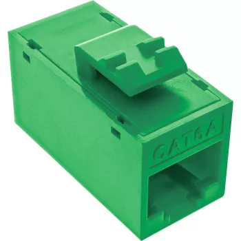 InLine Keystone RJ45 konektor samica, netienený, Cat.6A, balenie 8 ks, zelená