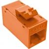 InLine Keystone RJ45 konektor samica/spojka, netienený, Cat.6A, balenie 8 ks, oranžový