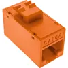 InLine Keystone RJ45 konektor samica/spojka, netienený, Cat.6A, balenie 8 ks, oranžový