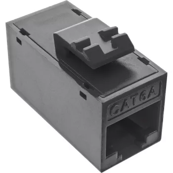 InLine Keystone RJ45 konektor samica, netienený, Cat.6A, balenie 8 ks, čierny