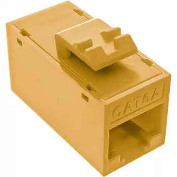 InLine Keystone RJ45 konektor samica, netienený, Cat.6A, balenie 8 ks, žltá