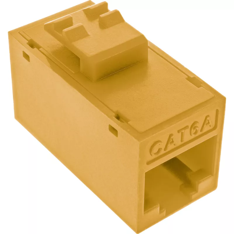 InLine Keystone RJ45 konektor samica, netienený, Cat.6A, balenie 8 ks, žltý