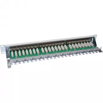 InLine Patch Panel Cat.6 24 portov 19 palcov 1HE svetlosivý RAL7035