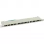 InLine Patch Panel Cat.6 24 portov 19 palcov 0,5 HE svetlosivý RAL7035