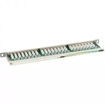 InLine Patch Panel Cat.6 24 portov 19 palcov 0,5 HE svetlosivý RAL7035
