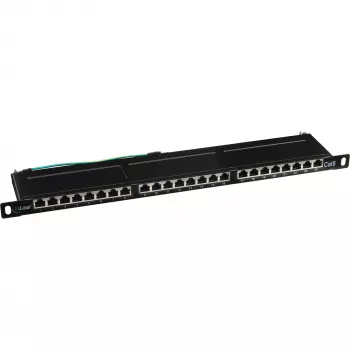 Patch Panel Cat.6 InLine 76224B 24 portov 19 palcov 0,5HE čierny RAL9005