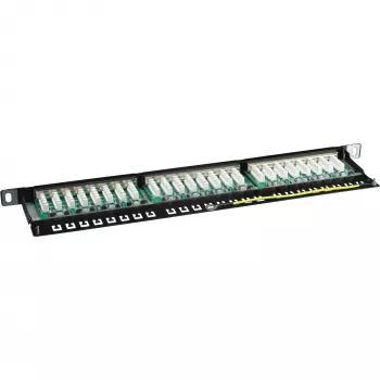 Patch Panel Cat.6 InLine 76224B 24 portov 19 palcov 0,5HE čierny RAL9005