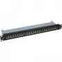 InLine Patch Panel Cat.6 24 portov 19 palcov 1HE čierny RAL9005