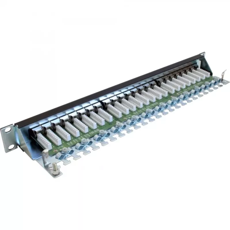InLine Patch Panel Cat.6 24 portov 19 palcov 1HE čierny RAL9005