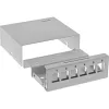 InLine Desktop konsolidačný bod box 6x Keystone RJ45, kov, RAL7035