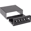 InLine Desktop konsolidačný bod box 6x Keystone RJ45, kov, čierny RAL9005
