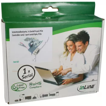 InLine rozhranie karta 1 port sériový 9 pin PCIe, InLine, 76618D