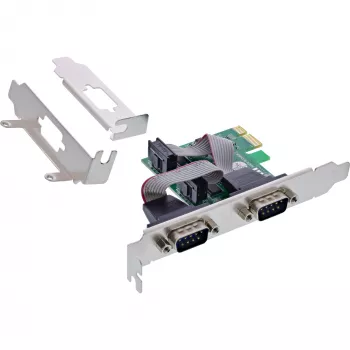 InLine rozhranie karta 2x sériový 9 pin PCIe PCI-Express konektor samec