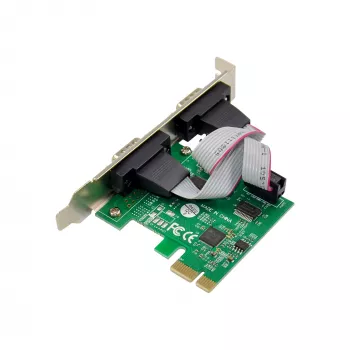 InLine rozhranie karta 2x sériový 9 pin PCIe PCI-Express konektor samec